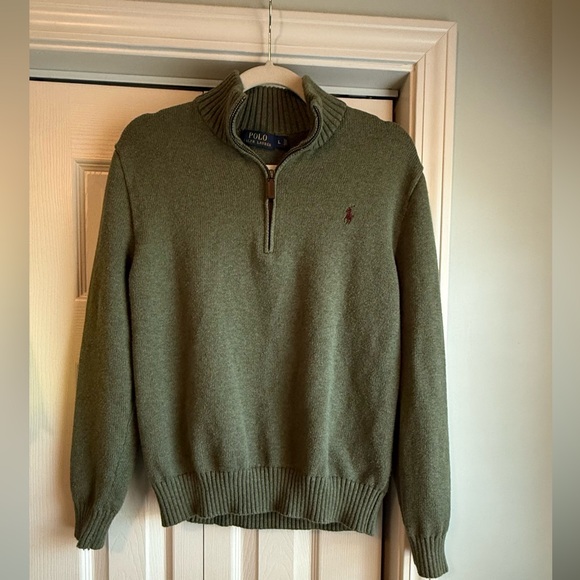 Polo Ralph Lauren Other - Polo Ralph Lauren Men's Olive Green 1/4 Zip-Up Sweater size L